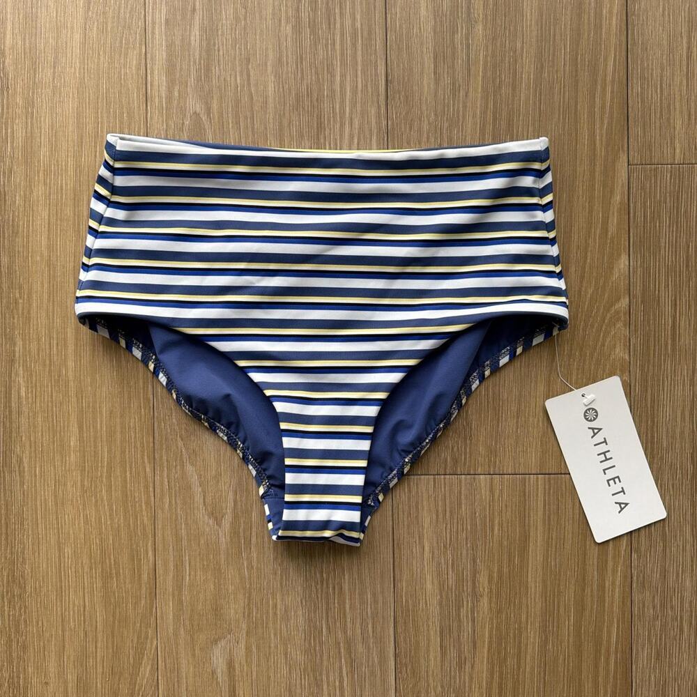 Athleta blue and yellow striped Size S